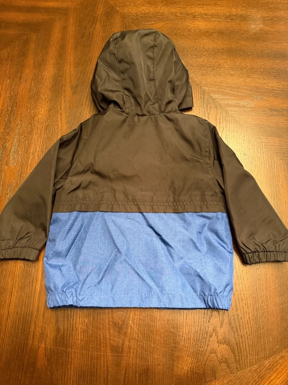 Carter's Hooded Colorblock Windbreaker Jacket Blue Black 12M